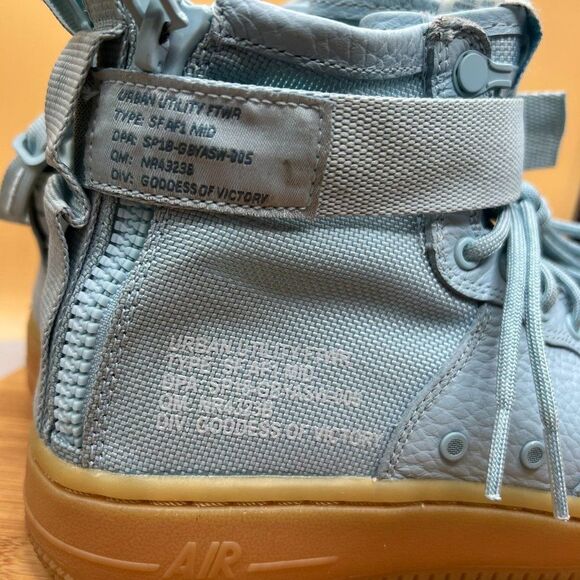 Nike SF AF1 Mid Air Force 1 (GS) Blue Sneakers AJ0424-401 Size 5Y Women 6.5 - Picture 4 of 9